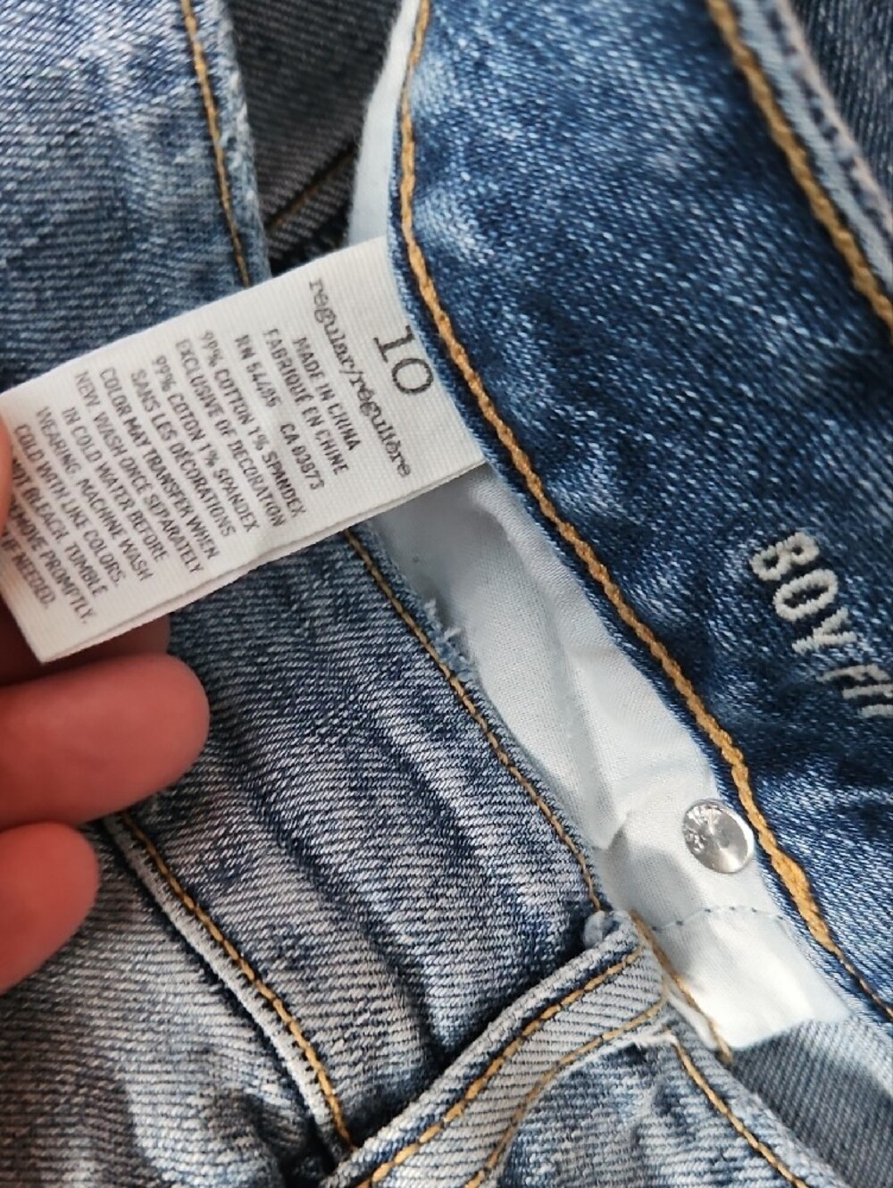 American Eagle Outfitters Light Blue Distressed Boyfit Jeans 10 - Picture 3 of 12